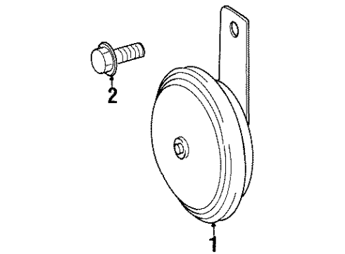 2001 Chevy Prizm Horn Diagram for 94860092