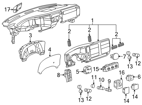 2011 GMC Savana 2500 Switch Diagram for 15860532