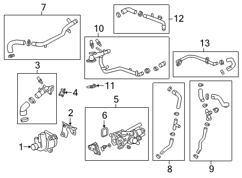 2019 Cadillac CT6 Inlet Hose Diagram for 55487351