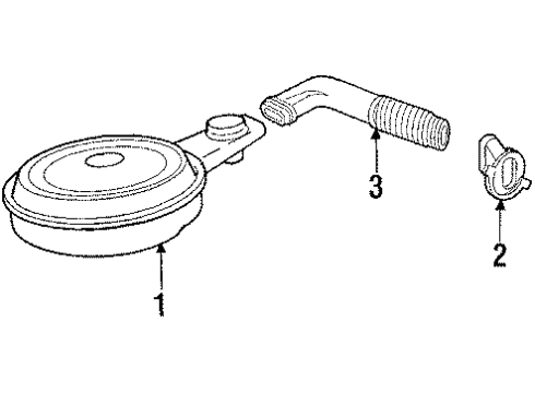 1992 Cadillac Brougham Air Cleaner Diagram for 25098645