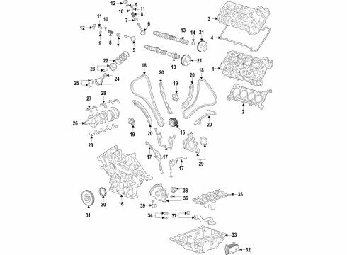 2020 Cadillac CT6 Drain Plug Diagram for 55577568