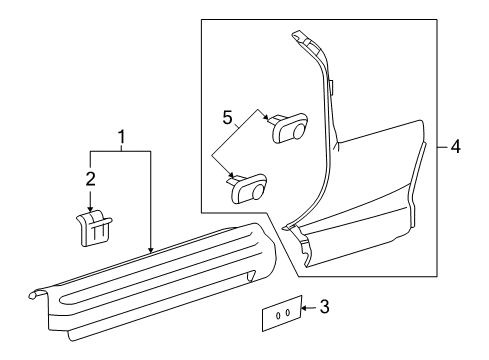 2007 Saturn Sky Interior Trim - Pillars, Rocker & Floor Diagram