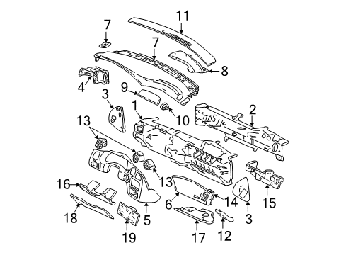 2005 Chevy Monte Carlo A/C & Heater Control Units Diagram
