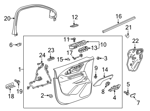 2020 GMC Terrain Lift Cylinder, Driver Side Diagram for 84800899