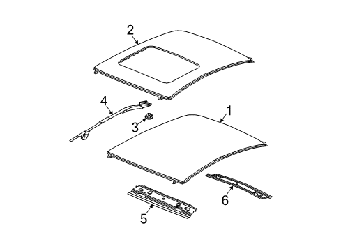2007 Saturn Ion Roof & Components Diagram 2 - Thumbnail