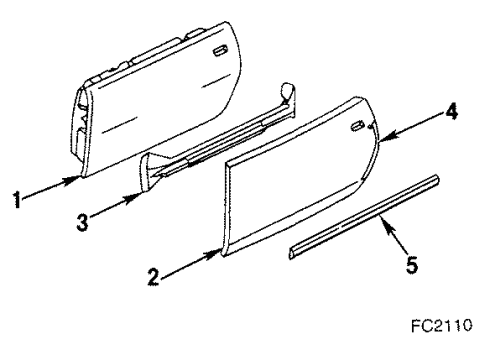 1986 Pontiac Firebird Mirror Glass, Rear Passenger Side Diagram for 20680142