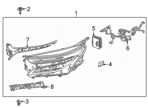 2022 Chevy Equinox Headlamp Components Diagram