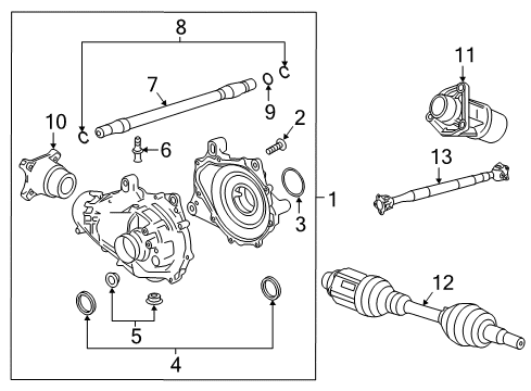 2017 Cadillac CT6 Carrier Assembly, Front Diagram for 85596738