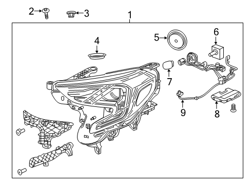 2019 GMC Terrain Headlamps Diagram