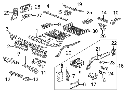 2018 Chevy Camaro Spring Seat, Rear Passenger Side Diagram for 22916399