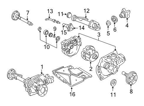 2002 Oldsmobile Bravada Seal, Front Inner Driver Side Diagram for 19257296