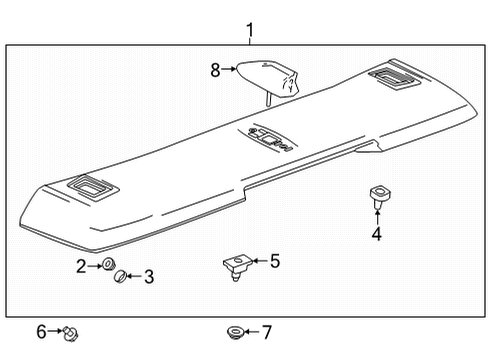 2023 GMC Hummer EV Pickup Spoiler - Quarter Panel Diagram