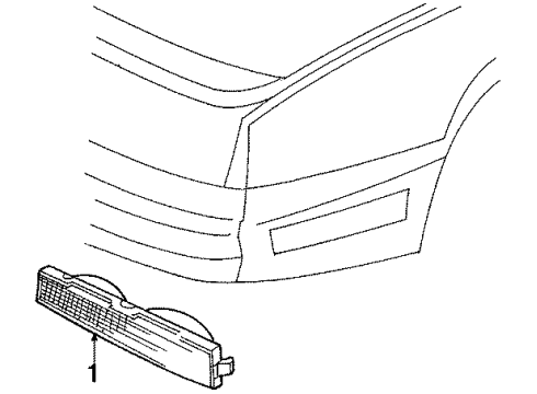 1990 Cadillac Seville Park & Signal Lamps Diagram