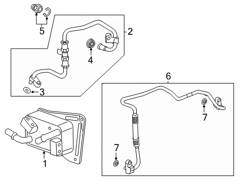 2021 Cadillac XT5 Oil Cooler, Transmission Diagram 1 - Thumbnail