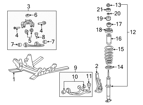 2014 Cadillac CTS Strut Washer, Rear Diagram for 11548570