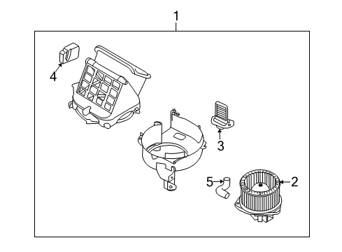 2008 Chevy Aveo Blower Motor & Fan Diagram