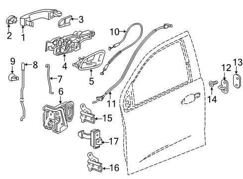 2022 GMC Canyon Front Door Diagram