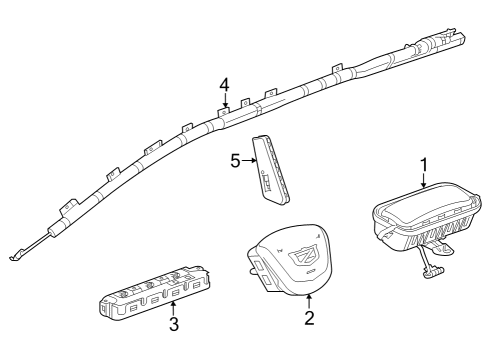 2023 Cadillac LYRIQ Air Bag Components Diagram