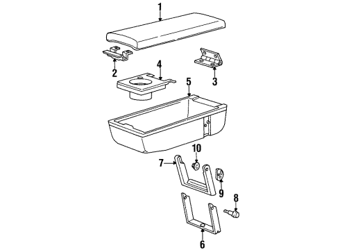 2000 Chevy Lumina Center Armrest Diagram