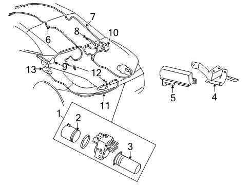 2006 Pontiac G6 Convertible Top Diagram 1 - Thumbnail