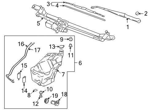 2007 Buick Rainier Wiper & Washer Components Diagram