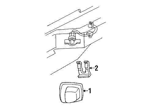 1991 GMC Syclone License Lamps Diagram 1 - Thumbnail