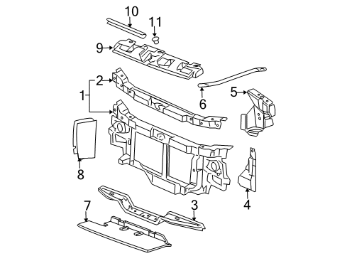 2012 Chevy Express 3500 Radiator Support Diagram