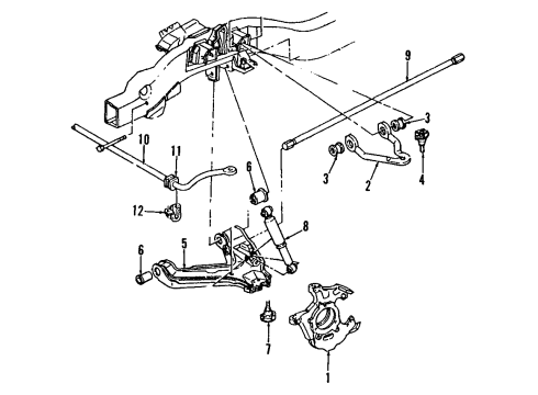 2006 Chevy Silverado 2500 HD Front Suspension Components, Lower Control Arm, Upper Control Arm, Stabilizer Bar Diagram
