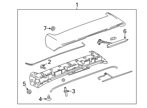 2018 Chevy Bolt EV High Mount Lamp Diagram for 42556936