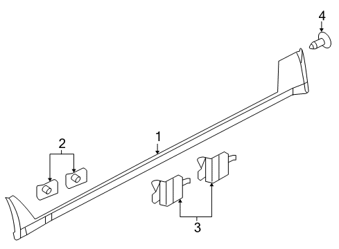 2005 Saturn Relay Exterior Trim - Pillars, Rocker & Floor Diagram