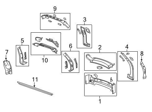 2012 Buick Enclave Rear Body Diagram