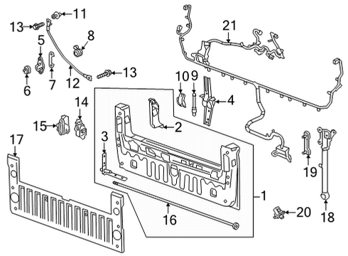 2023 GMC Hummer EV Pickup Lock, Passenger Side Diagram for 84903233