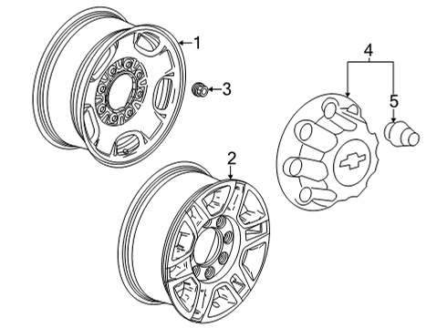 2021 Chevy Silverado 2500 HD Wheels Diagram