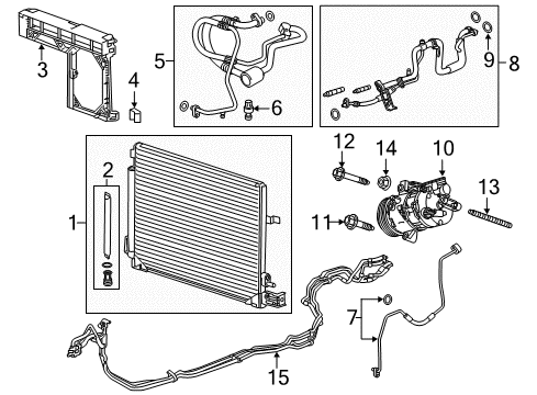 2016 Cadillac CT6 Bracket Retainer Diagram for 11548348