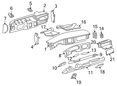 2005 Buick Park Avenue Instrument Panel Diagram