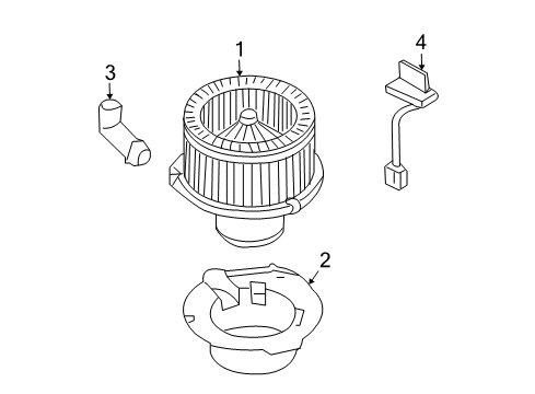2004 Chevy Trailblazer Blower Motor & Fan Diagram