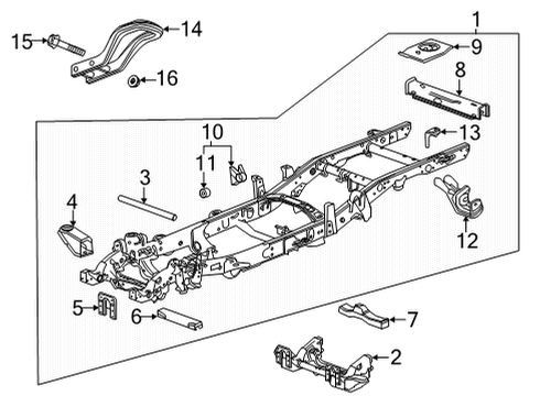 2021 Chevy Silverado 2500 HD Frame & Components Diagram