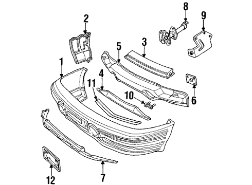 1992 Pontiac Bonneville Front Bumper Diagram