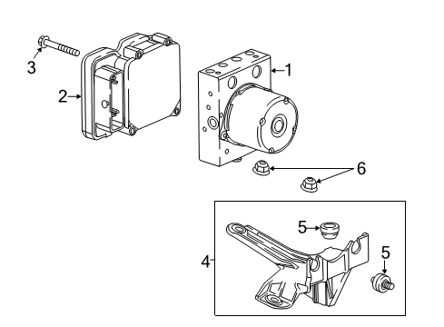 2022 Chevy Camaro ABS Components Diagram