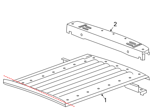 2004 Chevy SSR Rear Floor Pan Diagram for 15235732