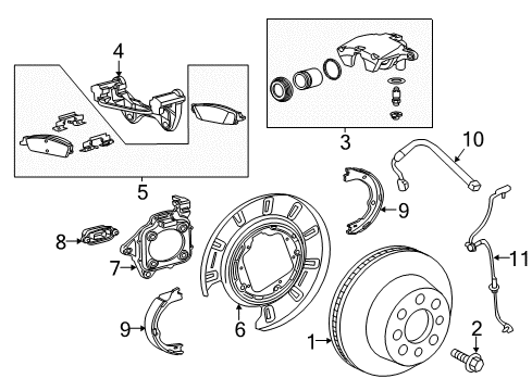 2015 Chevy Silverado 1500 Brake Components Diagram