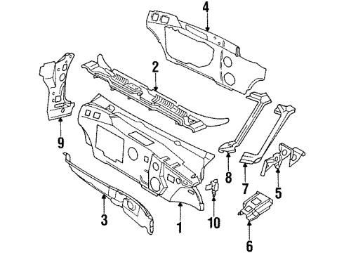 1999 Pontiac Bonneville Cowl Diagram