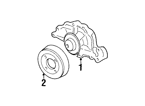 1999 Pontiac Bonneville Cooling System, Radiator, Water Pump, Cooling Fan Diagram 1 - Thumbnail