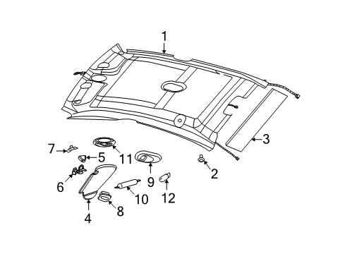 2004 Saturn Ion Cluster Bulb Diagram for 22695949