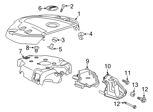 2019 Cadillac CT6 Heat Shield, Front Diagram for 12686214