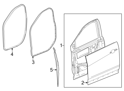 2023 Cadillac LYRIQ Door & Components Diagram