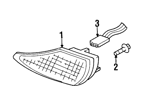 2001 Pontiac Firebird Park & Signal Lamps Diagram