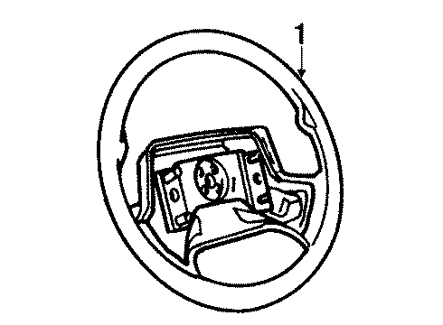 1985 Cadillac Fleetwood Steering Column, Steering Wheel & Trim Diagram 5 - Thumbnail
