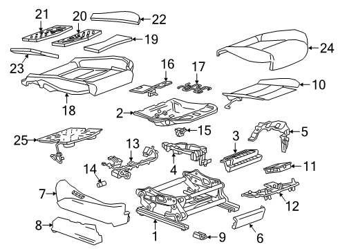 2018 Cadillac CT6 Occupant Module, Front Passenger Side Diagram for 84576010