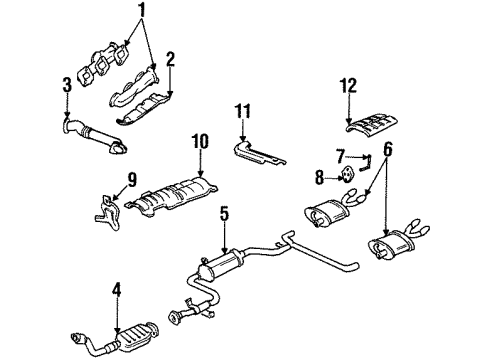 1997 Chevy Monte Carlo Converter & Pipe Diagram for 24506978